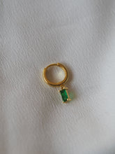 Load image into Gallery viewer, Emerald Piet Hoops