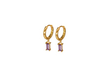 Load image into Gallery viewer, Lilac Piet Hoops