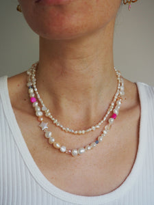 Dainty Heart Pearl Choker